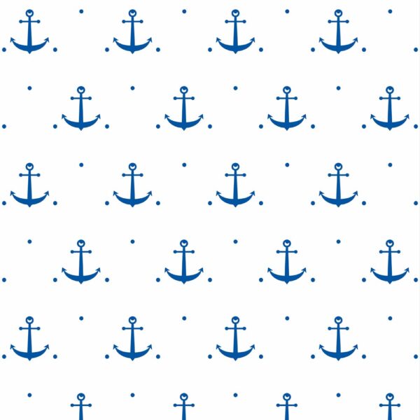 Maritime Anchor Kids' Wallpaper - White