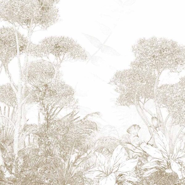 Serene Woodland Sketch - White