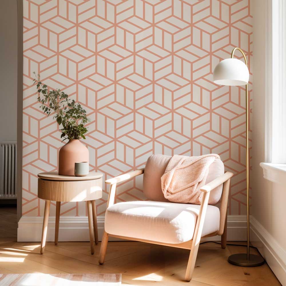 Blush Geometry Wallpaper
