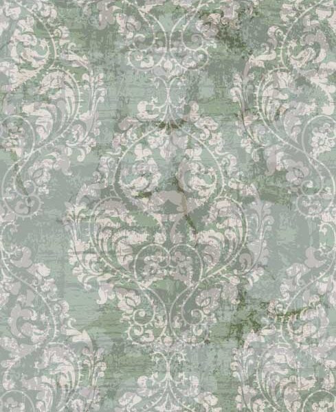 Verdant Heirloom Damask Wallpaper - Green