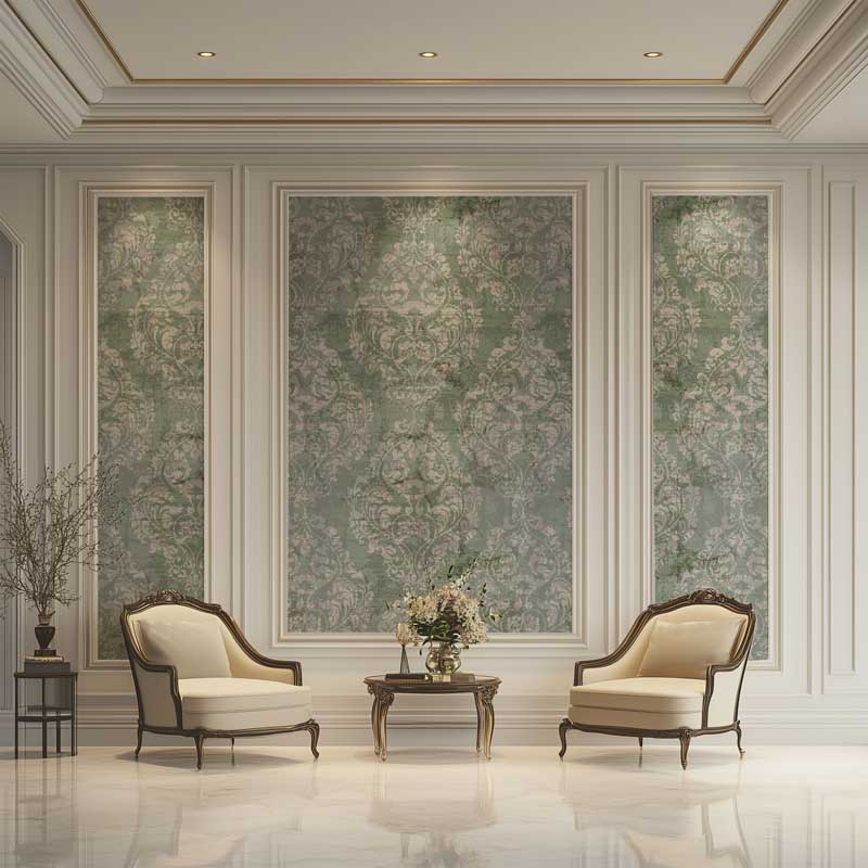 Verdant Heirloom Damask Wallpaper - Image 3